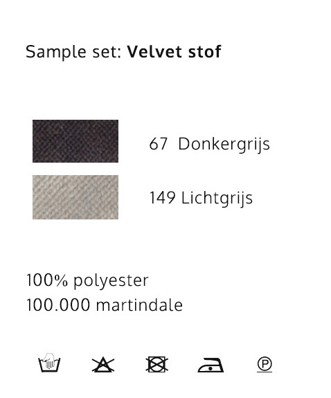 Stofstalenset: RODEO VELVET (67 D-grijs, 149 L-grijs)