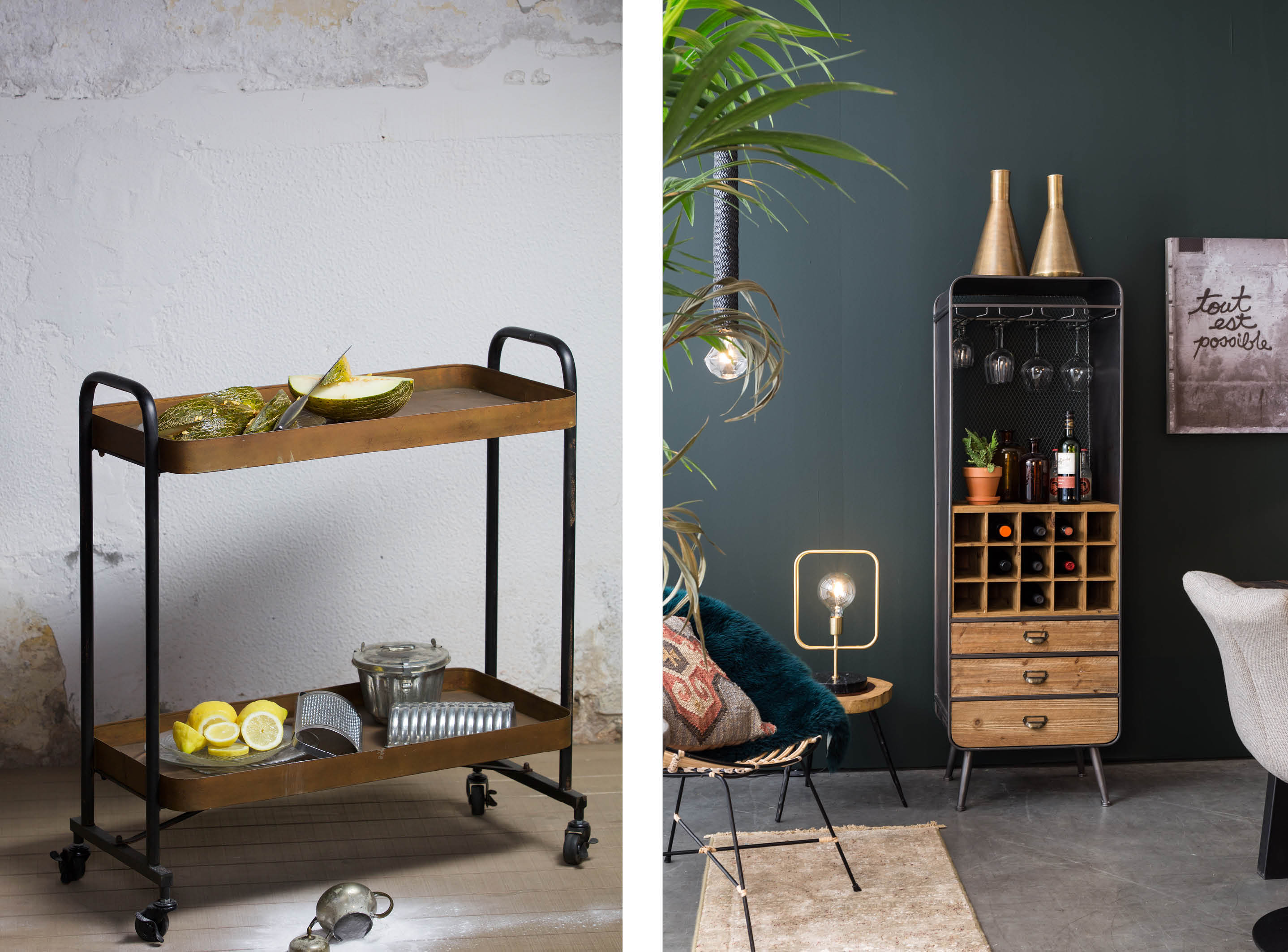 BePureHome Rusty - Dutchbone cabinet vino