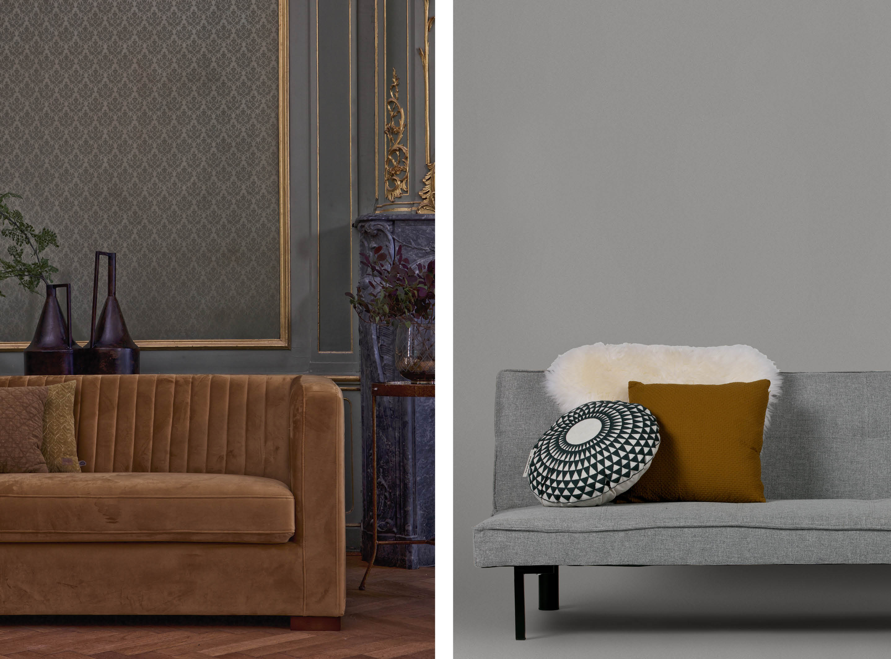 Nouveau 3-zits bank BePureHome - Milan slaapbank WOOOD