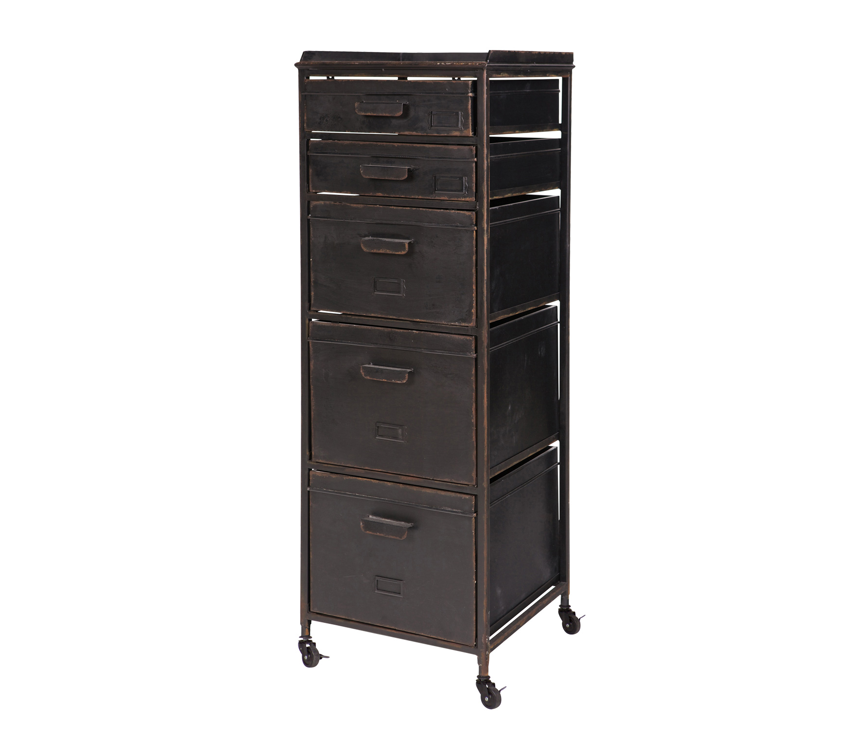 Bepurehome Stuff Vintage Ladekast Metaal Rustiek Zwart bepurehome kopen in de aanbieding