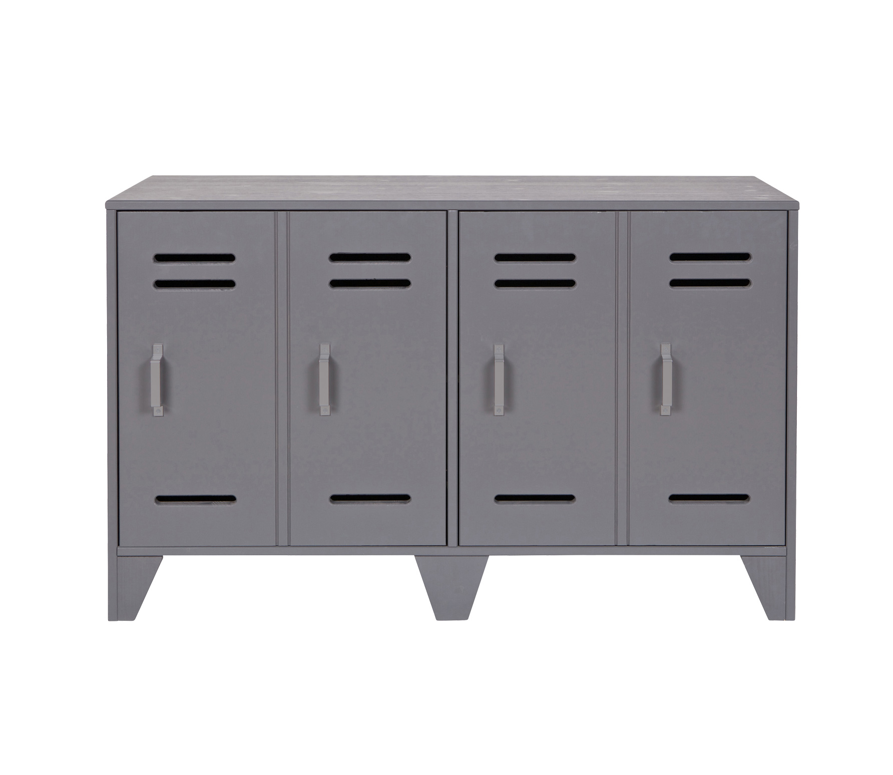 Woood Stijn 2 Deurs Lockerkast 65X103X40 Cm Grenen Staalgrijs woood kopen in de aanbieding