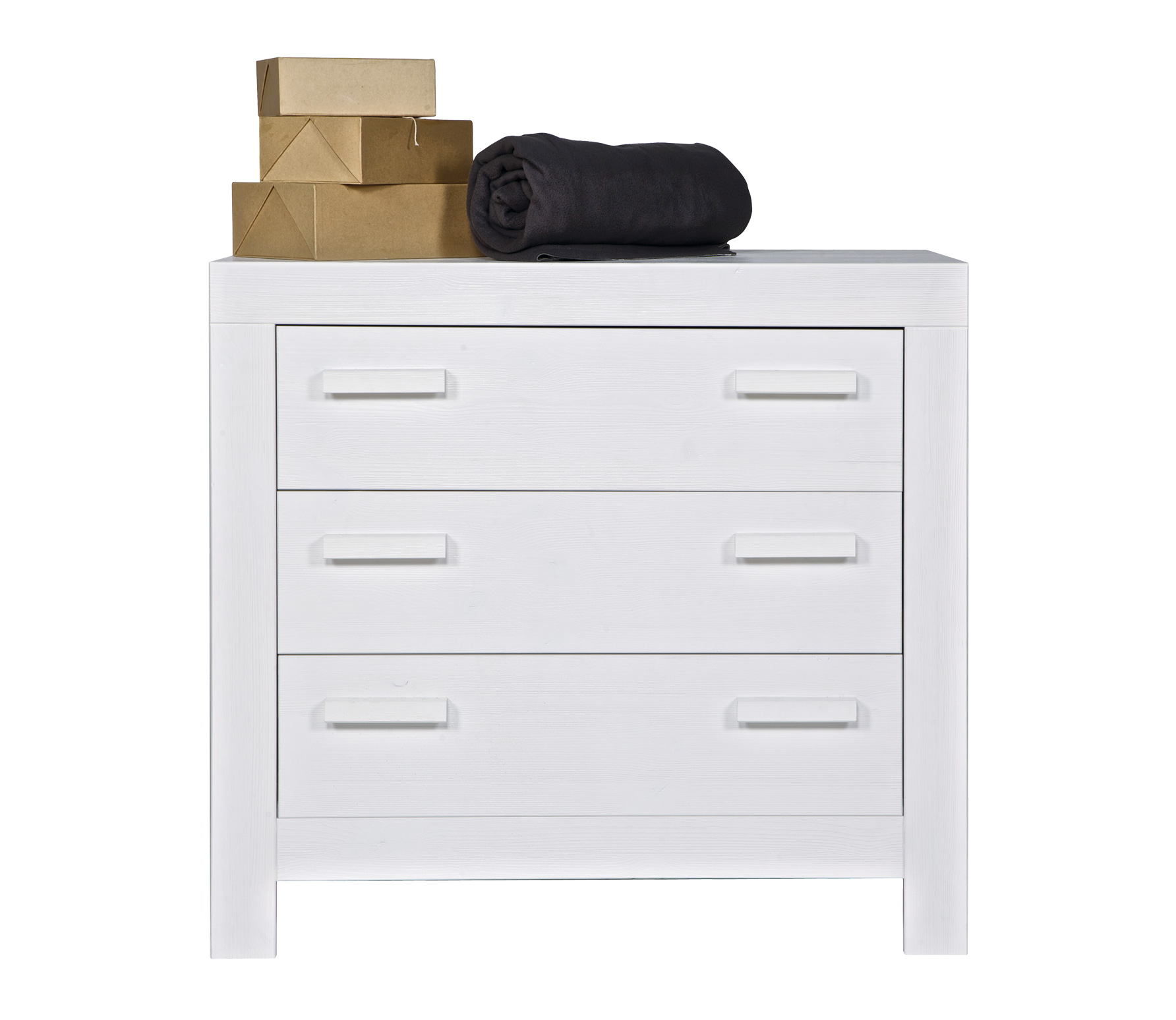 Woood New Life Commode Geborsteld Grenen Wit woood kopen in de aanbieding