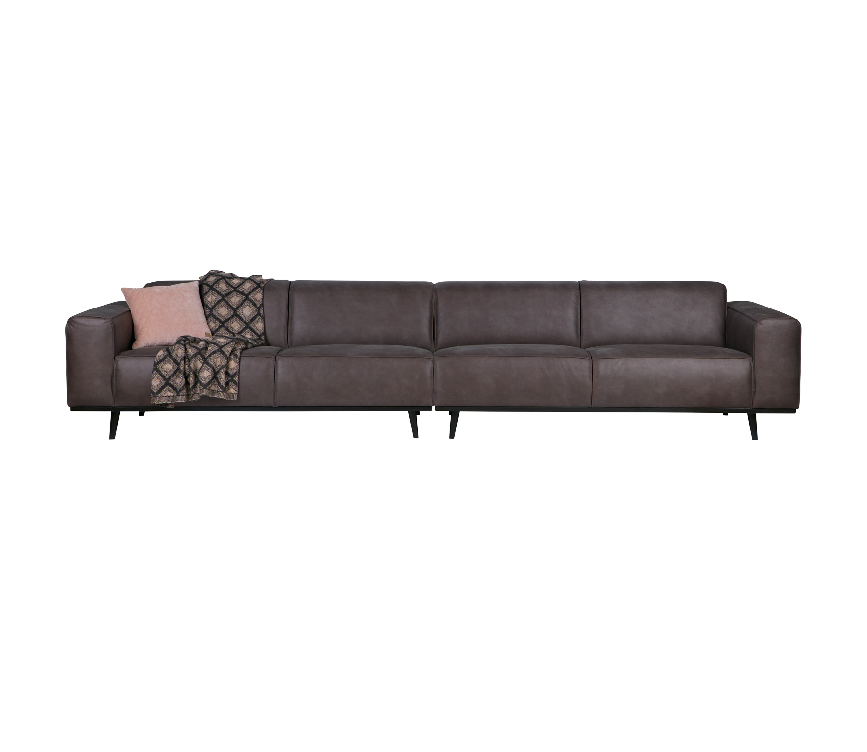 Bepurehome Statement 4 Zits Xl Bank 372 Cm Recycle Leer Charcoal bepurehome kopen in de aanbieding