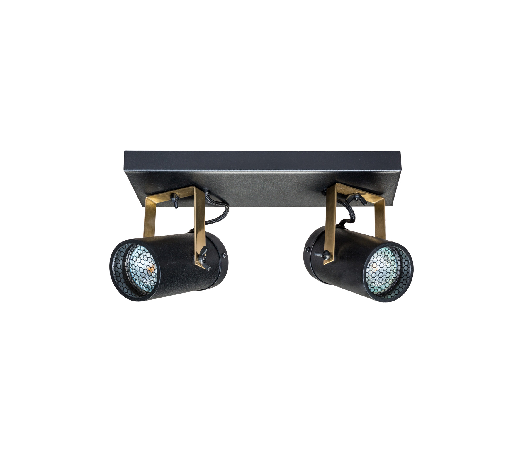 Dutchbone Scope 2 Spots Plafondlamp Staal Zwart dutchbone kopen in de aanbieding
