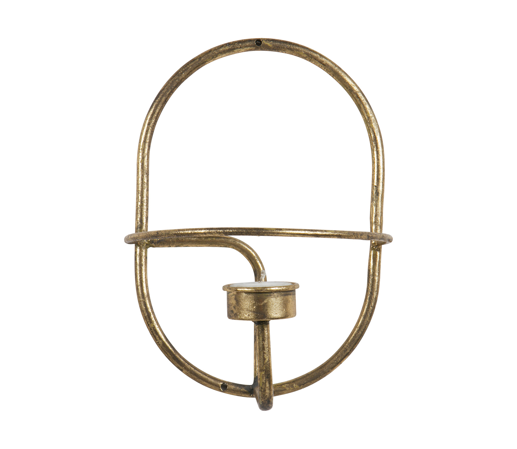 Bepurehome Shadow Waxinehouder Rond Metaal Antique Brass bepurehome kopen in de aanbieding