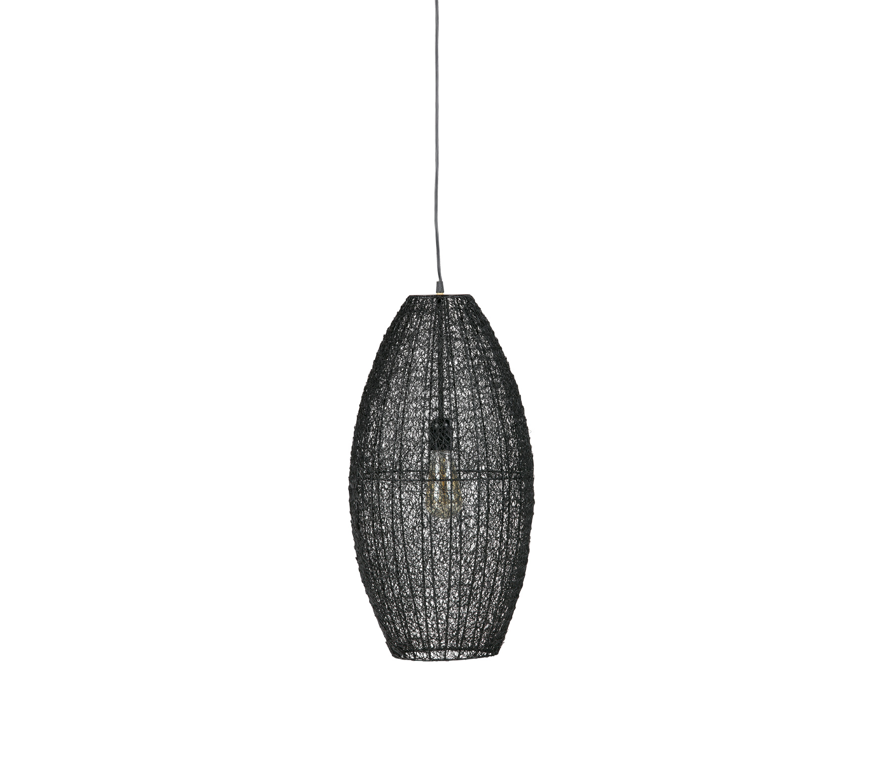 Bepurehome Creative Hanglamp 60X30 Cm Metaaldraad Zwart bepurehome kopen in de aanbieding