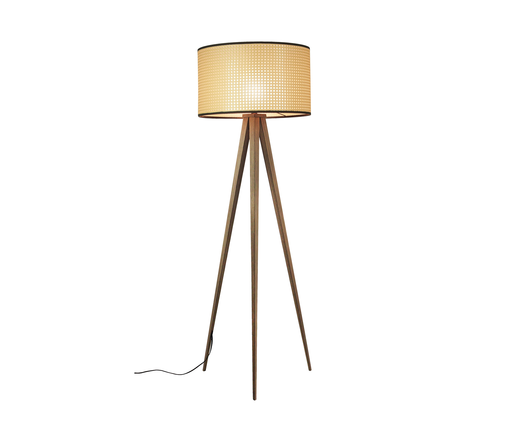 Zuiver Tripod Webbing Vloerlamp Rietijzer Naturelwalnoot Fineer zuiver kopen in de aanbieding