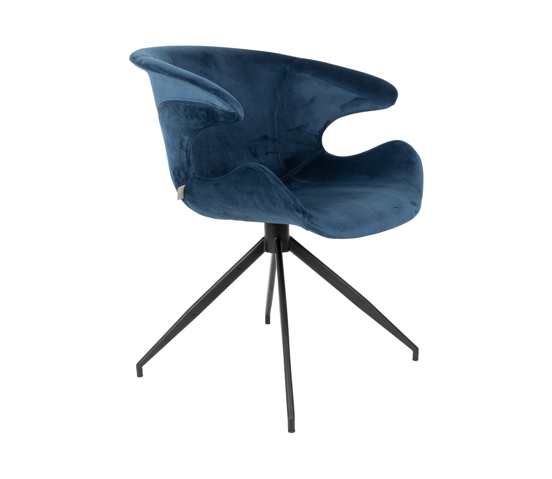 Zuiver Mia Eetkamerstoel Met Armleuning Blauw zuiver kopen in de aanbieding