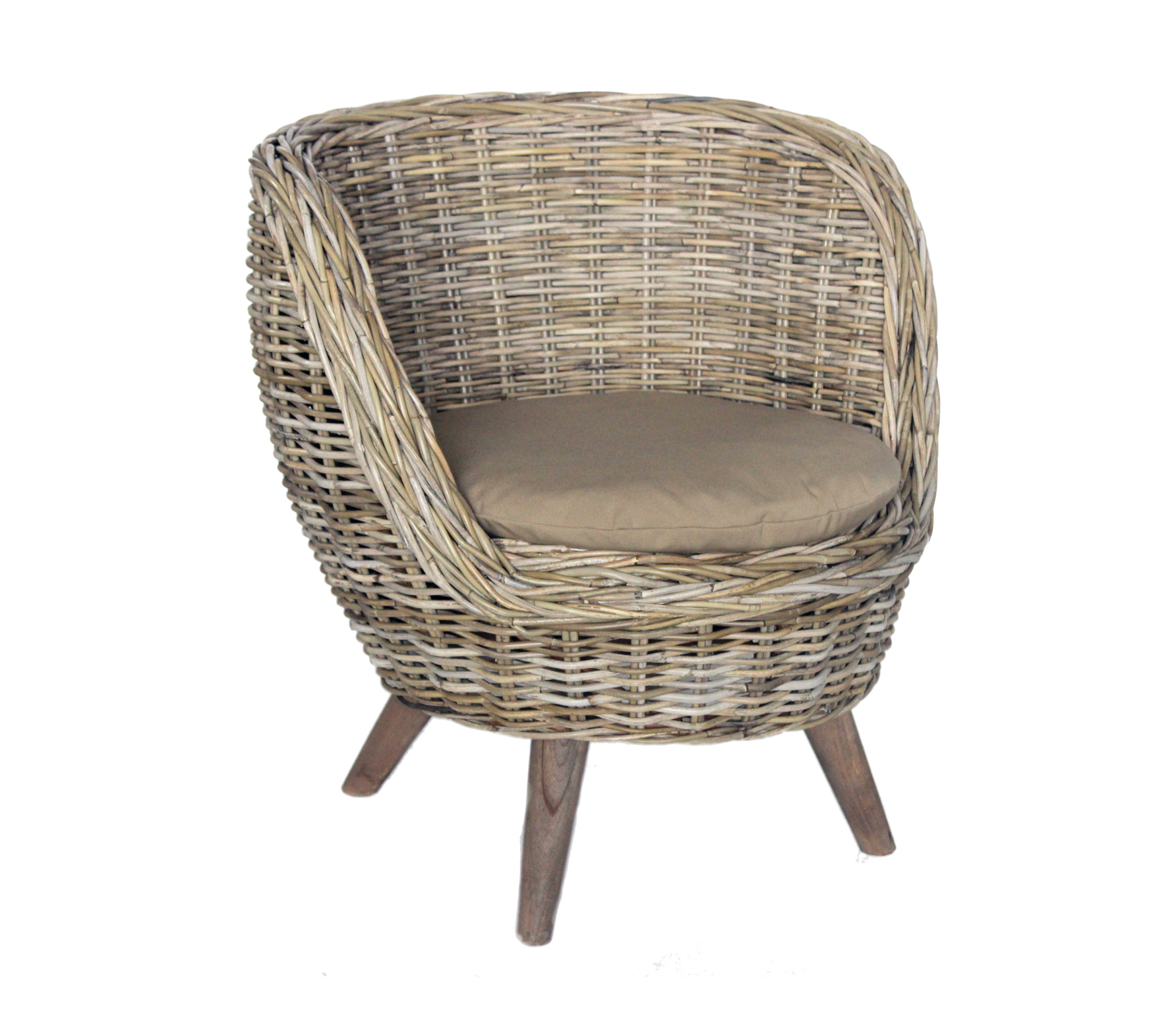 Selected By Bucket Ronde Fauteuil Rotan Naturel selected by kopen in de aanbieding