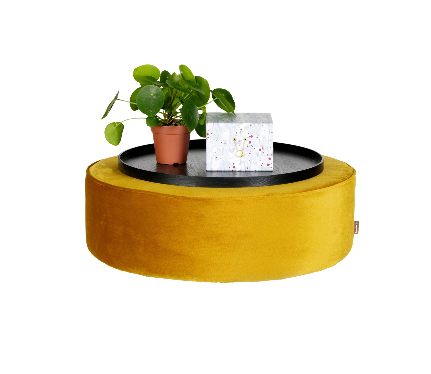 Woood Sara Poef Velvet 26Xo78 Cm Okergeel woood kopen in de aanbieding