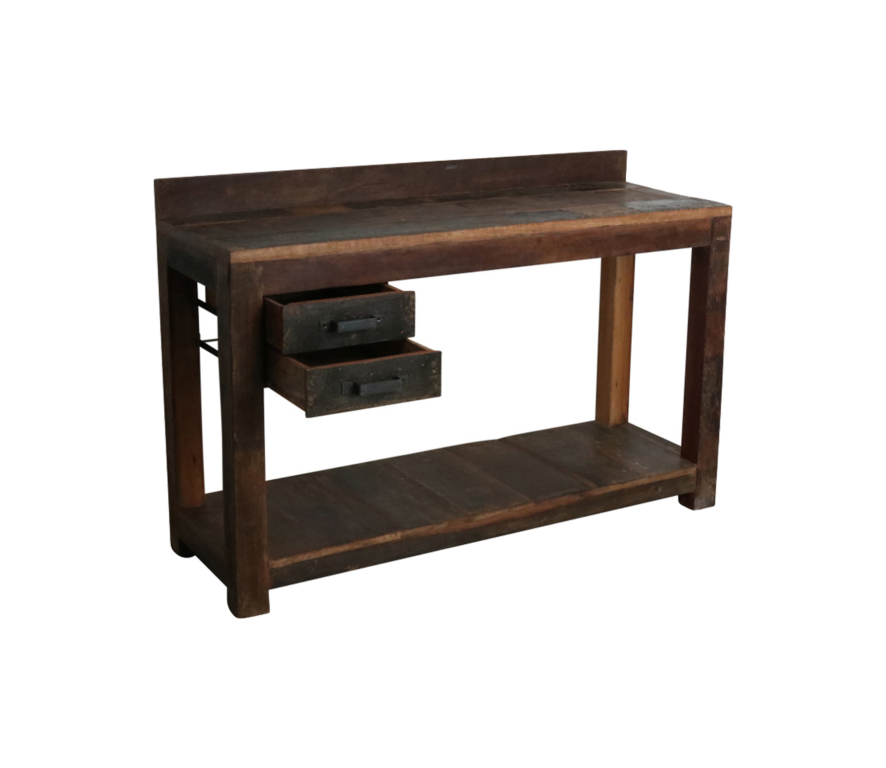 Selected By Factory Werkbank Gerecycled Hout Donkerbruin selected by kopen in de aanbieding