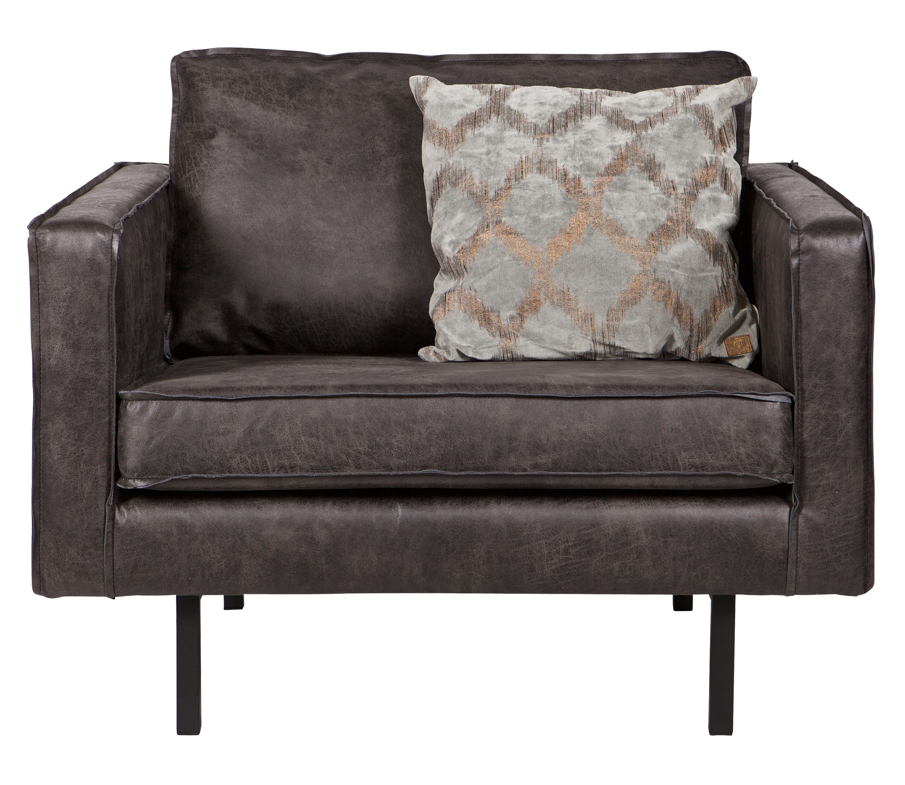 Bepurehome Rodeo Loveseat 15 Zits Fauteuil Recycle Leer Zwart bepurehome kopen in de aanbieding