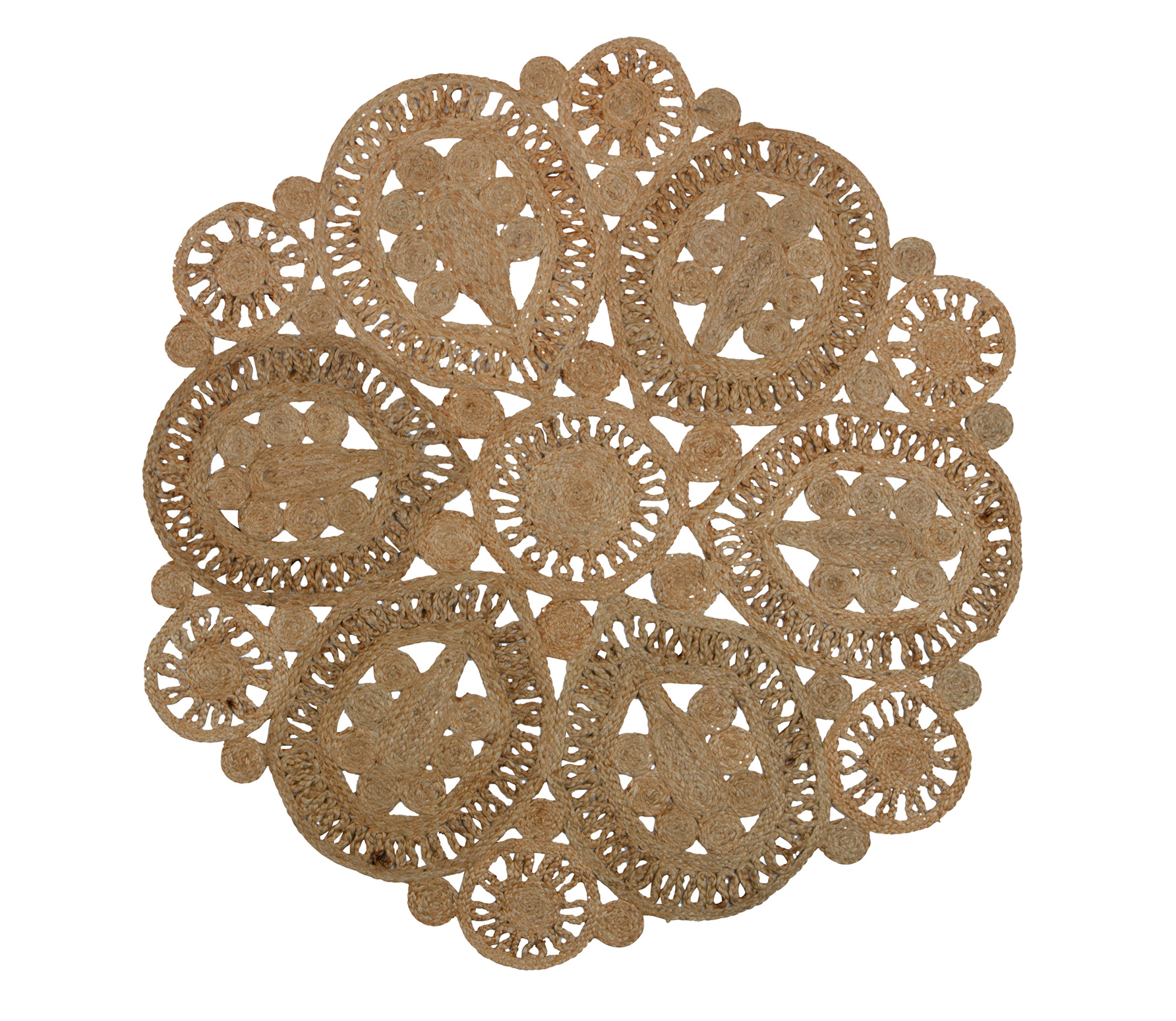 Bepurehome Coaster Vloerkleed O150 Cm Crochet Jute Naturel bepurehome kopen in de aanbieding Bepurehome Coaster Vloerkleed O150 Cm Crochet Jute Naturel bepurehome kopen in de aanbieding