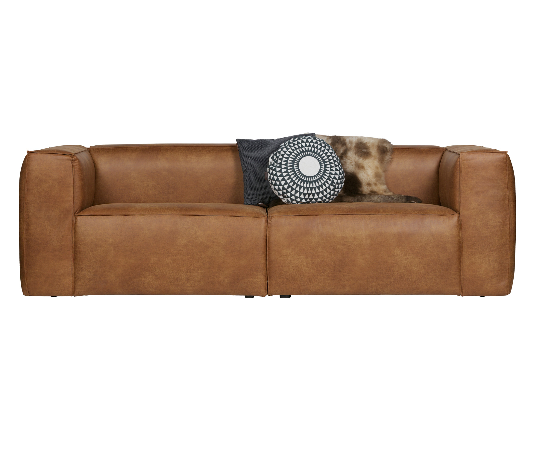 Woood Bean 35 Zits Bank Cognac Recycle Leer woood kopen in de aanbieding