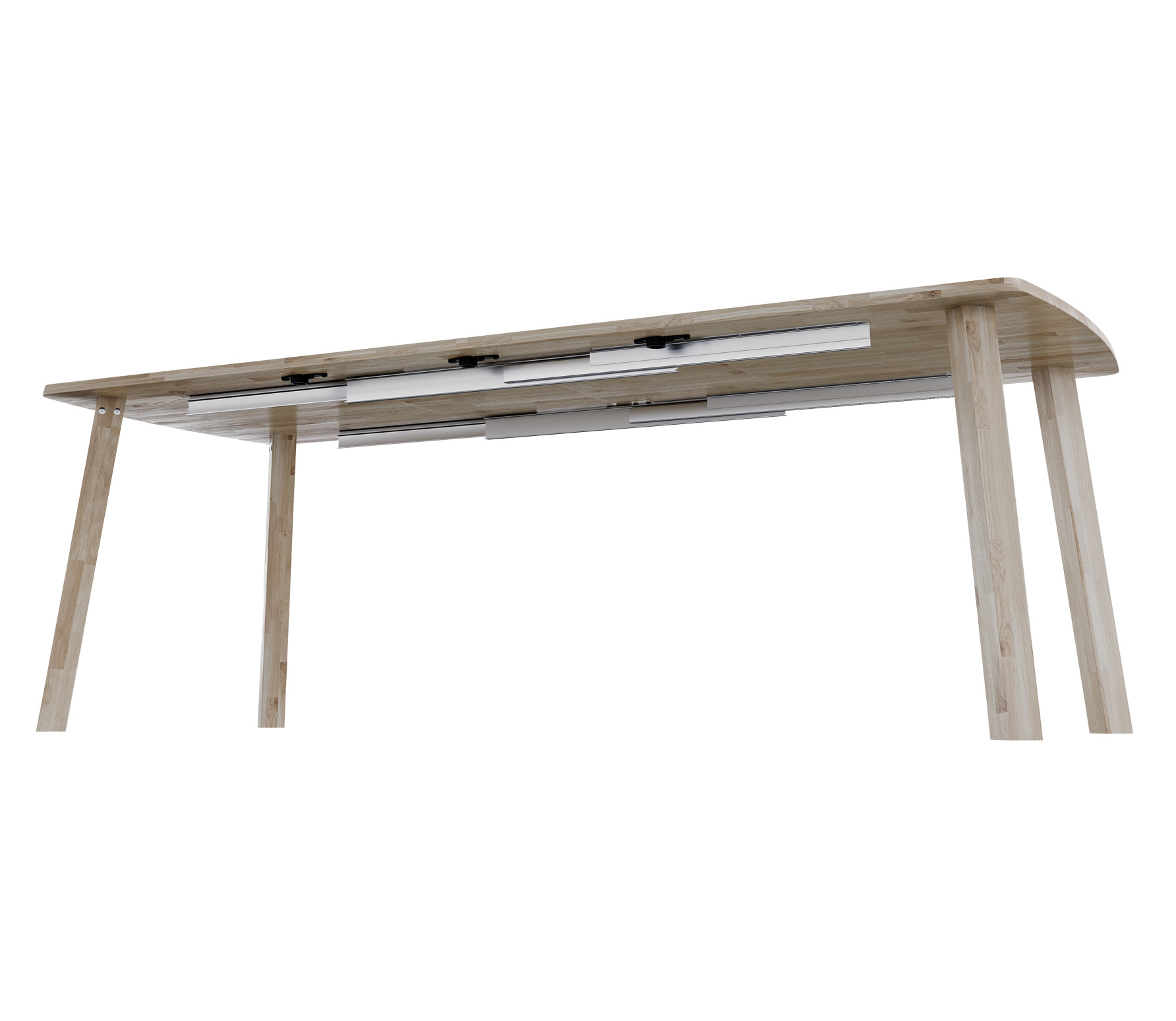 Woood Exclusive Lange Jan Uitschuifbare Eettafel Eikenhout Blank Geschuurd woood exclusive kopen in de aanbieding