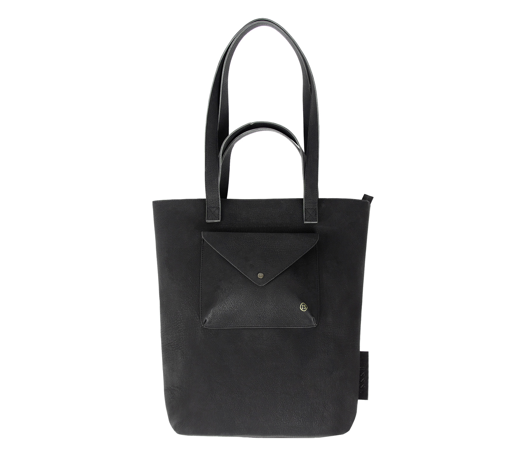 Zusss Stoere Shopper L Pu Leer Zwart zusss kopen in de aanbieding