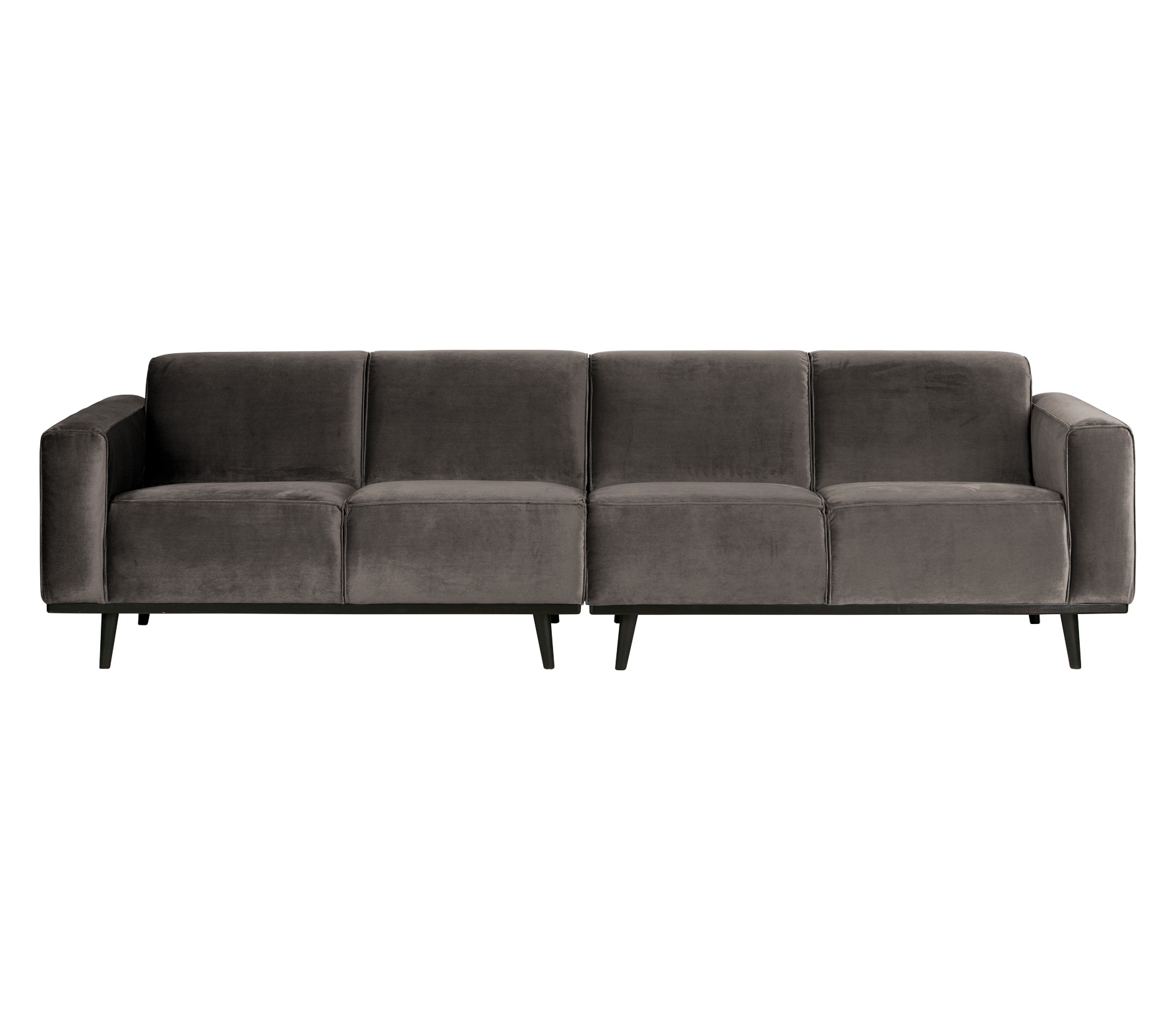 Bepurehome Statement 4 Zits Bank 280 Cm Velvet Taupe bepurehome kopen in de aanbieding