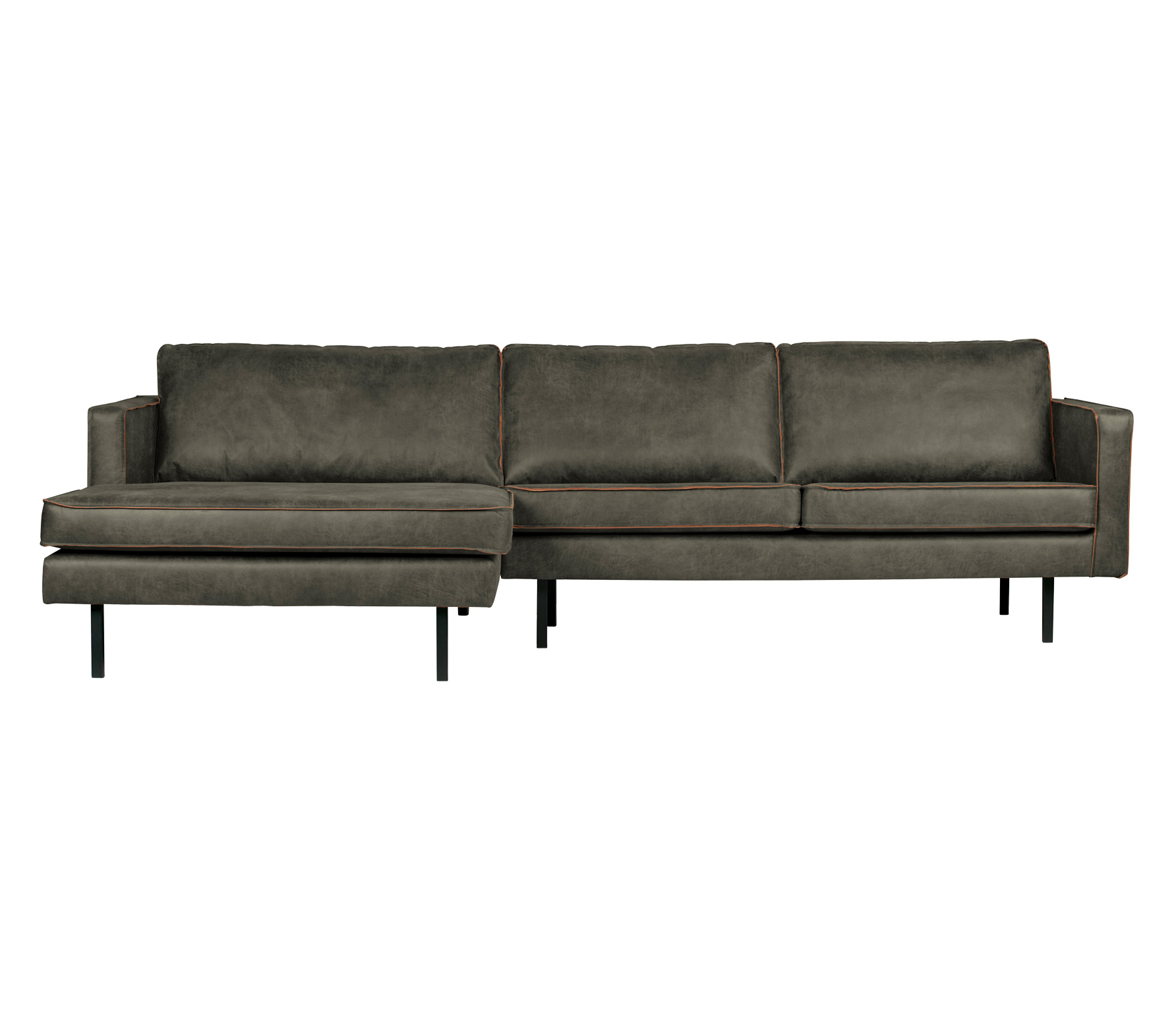 Bepurehome Rodeo Bank Chaise Longue Recycle Leer Army Linkervariant bepurehome kopen in de aanbieding