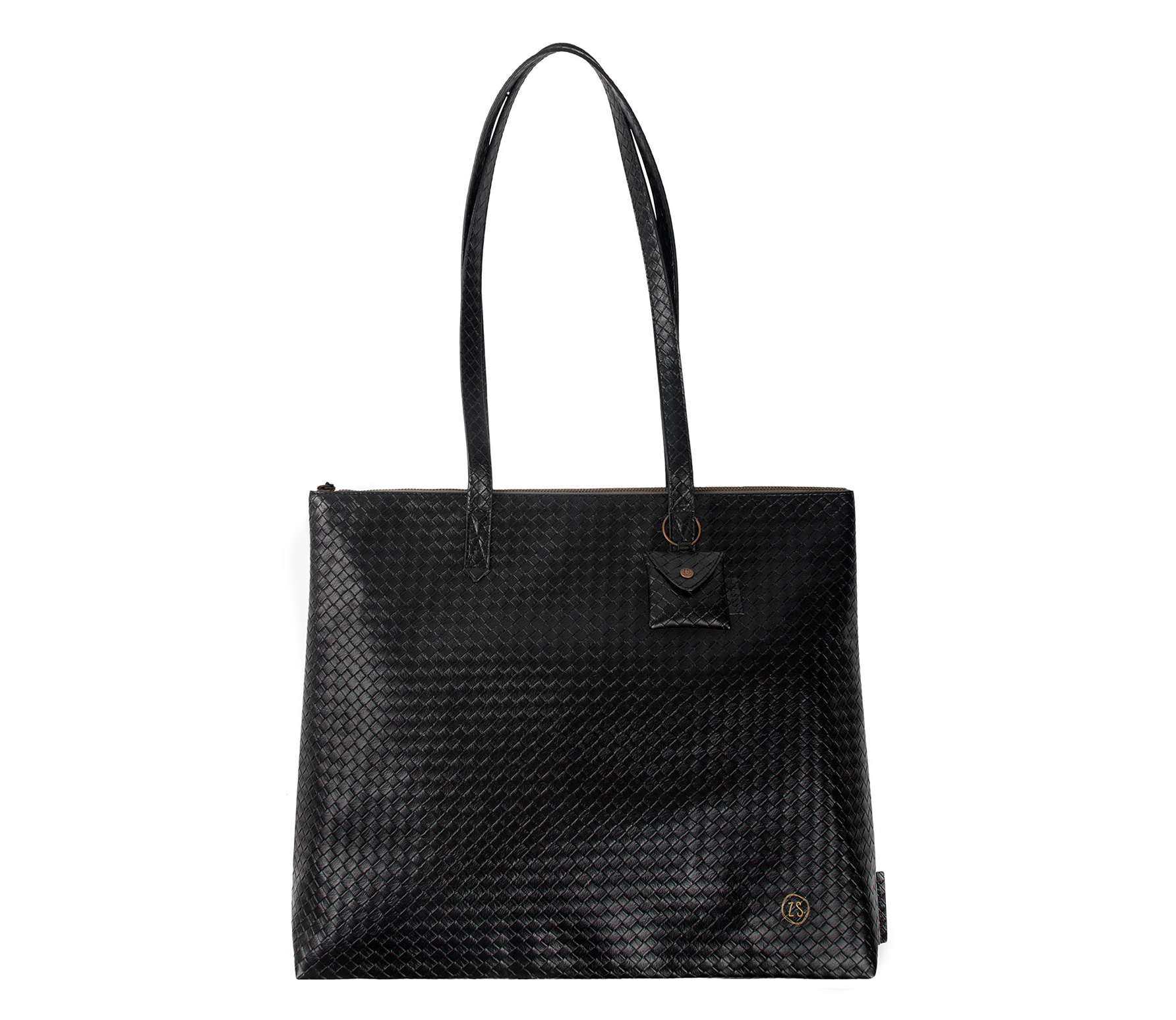 Zusss Royale Shopper Gewafeld Pu Leer Zwart zusss kopen in de aanbieding