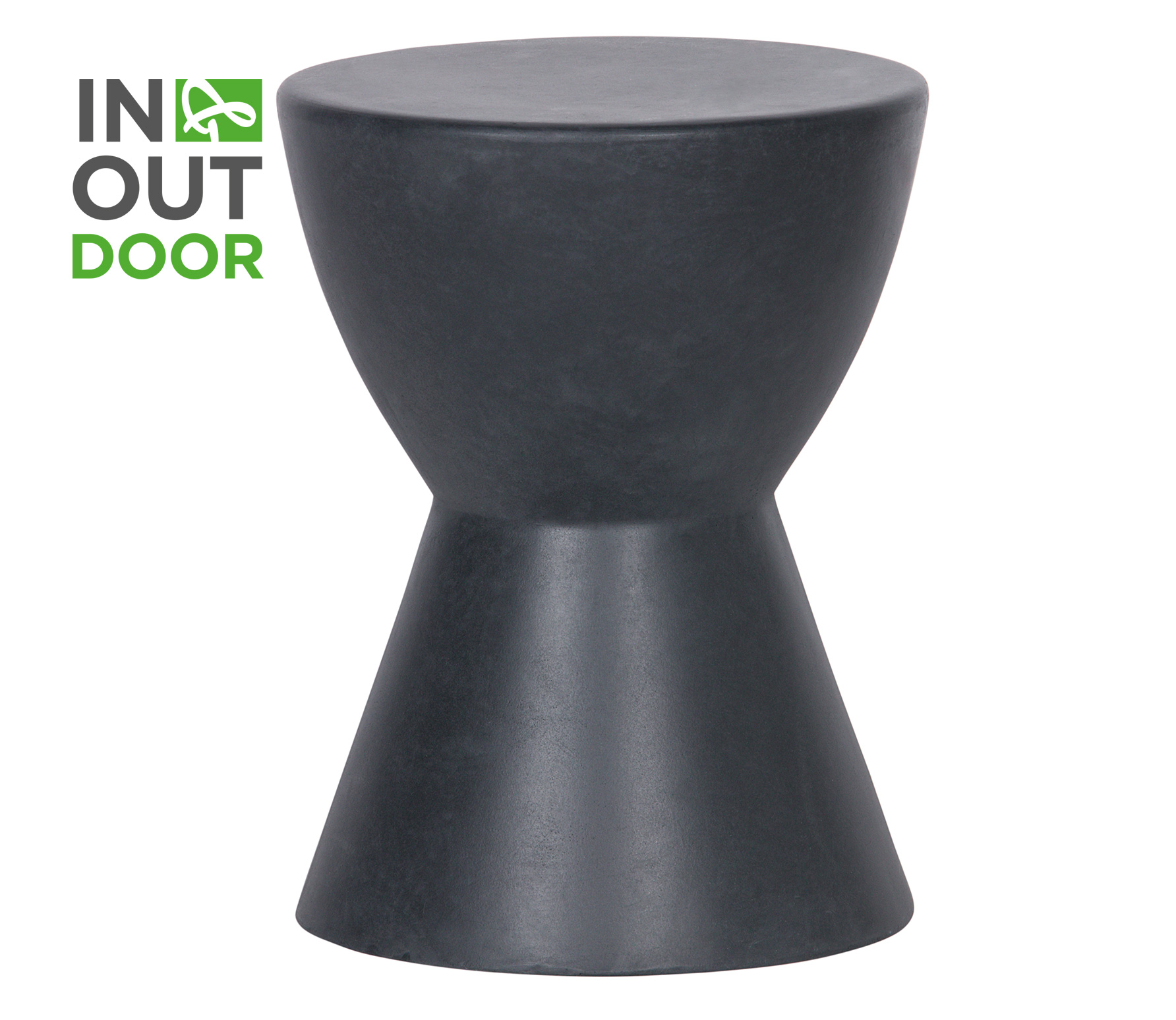 Woood Dover Kruk Fiberclay Betonlook 45Xo35 Cm Antraciet woood kopen in de aanbieding