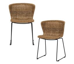 WOOOD Wings tuinstoel set v. 2 touw naturel