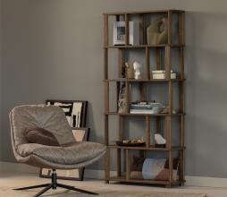 WOOOD Riss boekenkast eikenhout 186x90 cm naturel