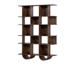 WOOOD Sinne boekenkast hout 180x130 cm walnoot