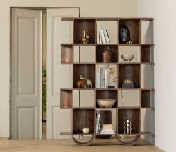 WOOOD Sinne boekenkast hout 180x130 cm walnoot