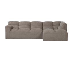 WOOOD Tibas chaise longue geweven stof zand rechts