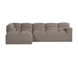 WOOOD Tibas chaise longue geweven stof zand links